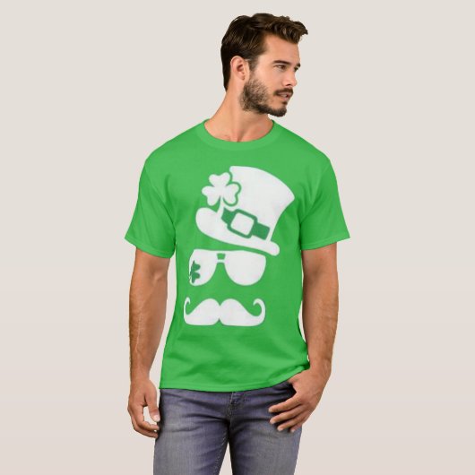 T-shirt Green St. Patrick's Day Leprechaun Lucky Shamrock (Devant entier)