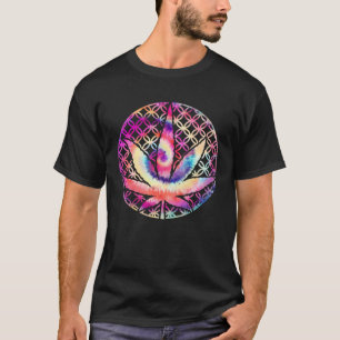 T-shirt Green Times Fleur de la vie Pot feuille
