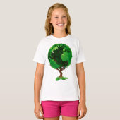 T-shirt Green Tree Globe Girls (Devant entier)