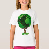 T-shirt Green Tree Globe Girls (Devant)