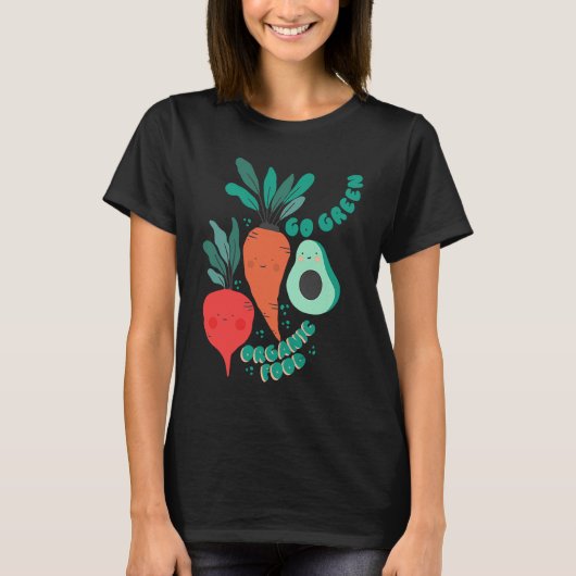 T-shirt Green Vegan Plastic Free Save Earth  2 (Devant)