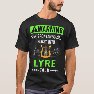 T-shirt Green Warning Lyre