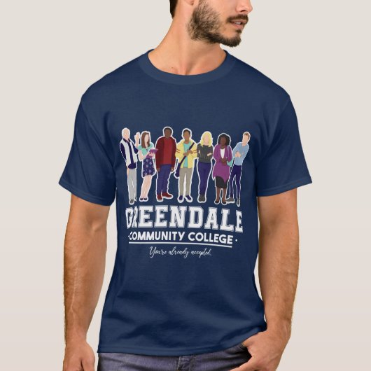 T-shirt Greendale Community College retro (Devant)