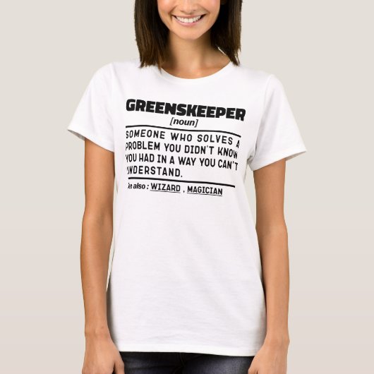 T-shirt Greenskeeper Noun Golf Course Maintenance Cool (Devant)