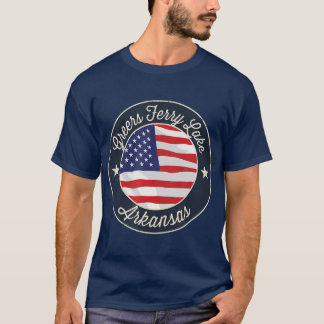 T-shirt Greers Ferry Lake Patriotique Arkansas Souvenir