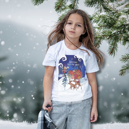 T-Shirt Greeting from the North Moose Village Kid's tee