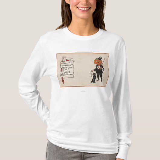 T-shirt GreetingJack-O-Lanterne de Halloween dans Tux (Devant)