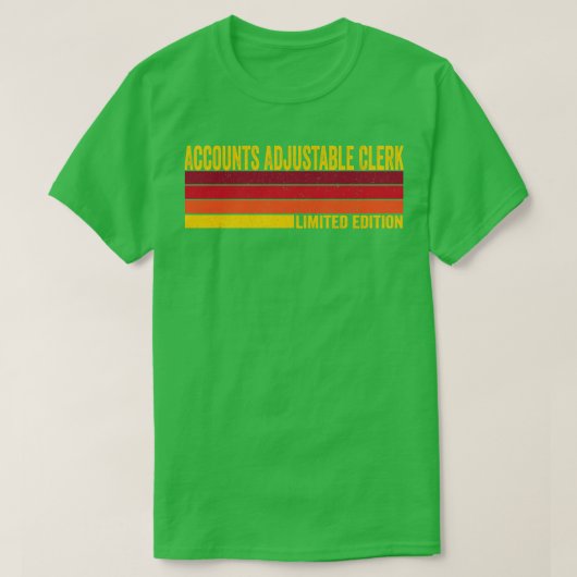 T-shirt Greffier ajustable des comptes (Design devant)