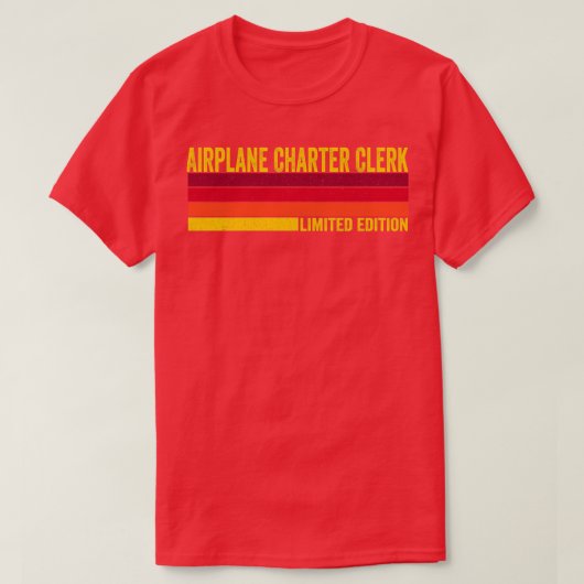 T-shirt Greffier de charte d'avion (Design devant)
