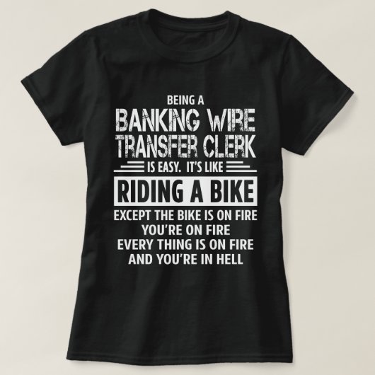 T-shirt Greffier de transfert bancaire (Design devant)