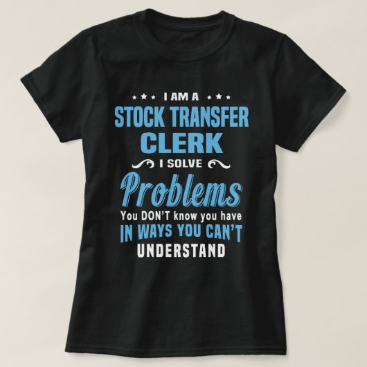 T-shirt Greffier de transfert stock (Design devant)