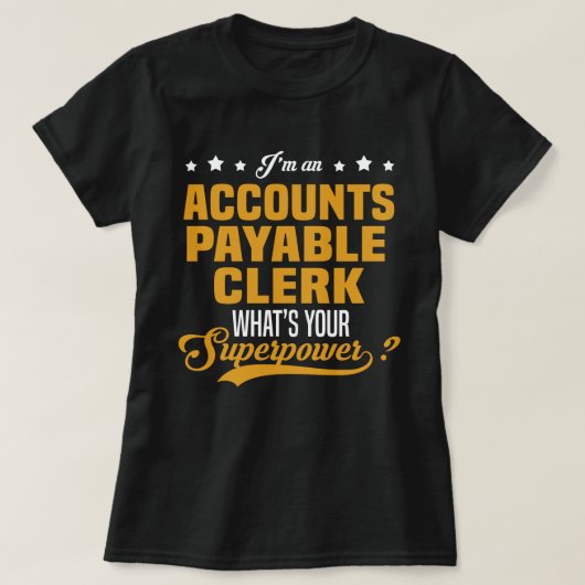T-shirt Greffier des comptes fournisseurs (Design devant)