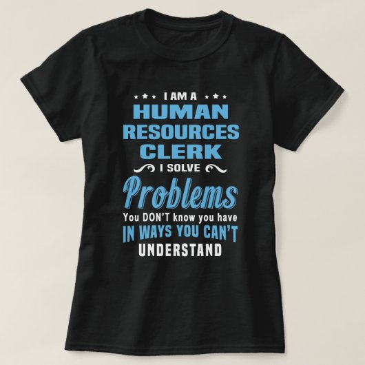 T-shirt Greffier des ressources humaines (Design devant)