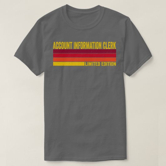 T-shirt Greffier d'informations sur les comptes (Design devant)