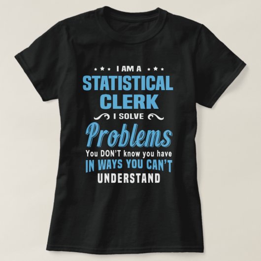 T-shirt Greffier statistique (Design devant)
