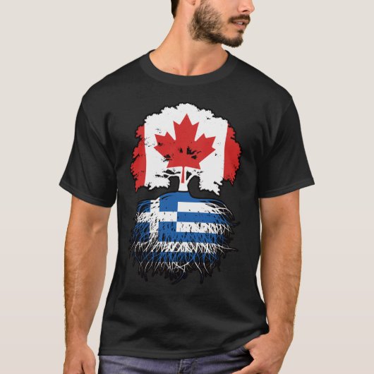 T-shirt Grégation Grégoire canadienne Canada Tree Roots Fl (Devant)