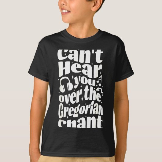 T-shirt Gregorian Chant Funny Catholic Traditional Latin M (Devant)