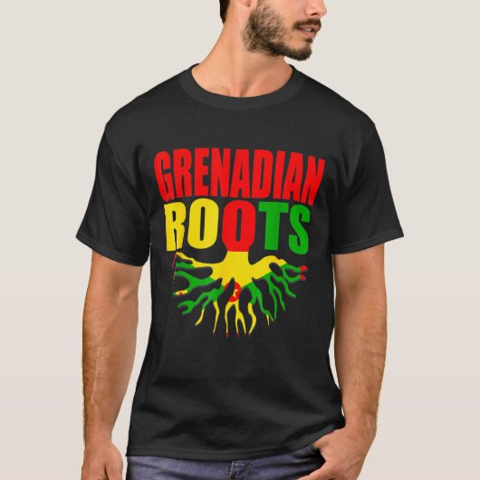 T-shirt Grenadian Roots Grenada Pride Flag (Devant)