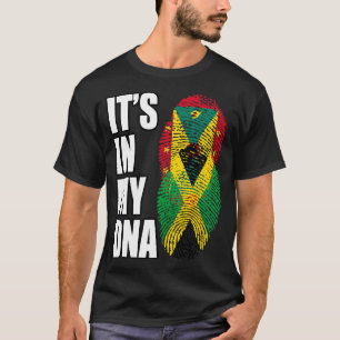 T-shirt Grenadien Et Jamaïcain Mélanger L'ADN Drapeau Patr