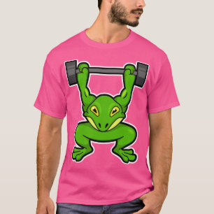 T-shirt Grenouille à Bodybuilding avec Barbell