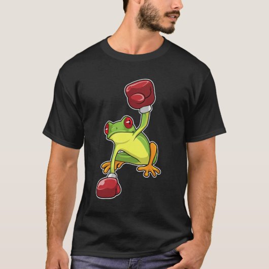T-shirt Grenouille à la boîte avec gants de boxe (Devant)
