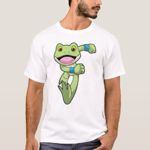 T-shirt Grenouille à la course avec Sweatband