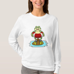 T-shirt Grenouille à la natation avec anneau de natation