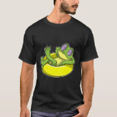 T-shirt Grenouille à la natation avec anneau de natation (Devant)