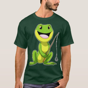 T-shirt Grenouille à la pêche avec canne à pêche