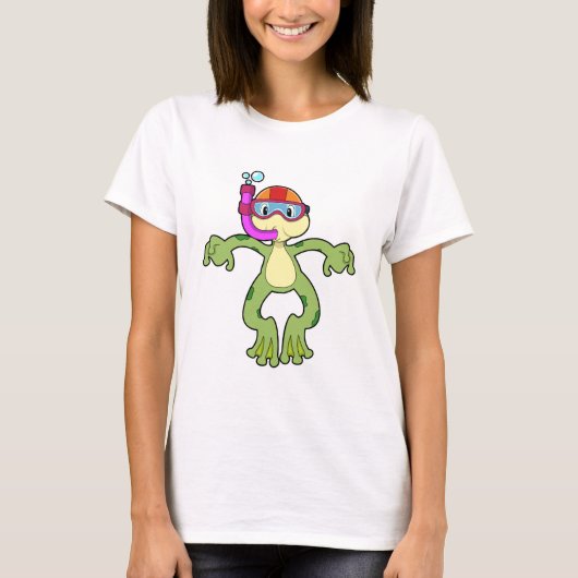 T-shirt Grenouille à la plongée avec tuba (Devant)