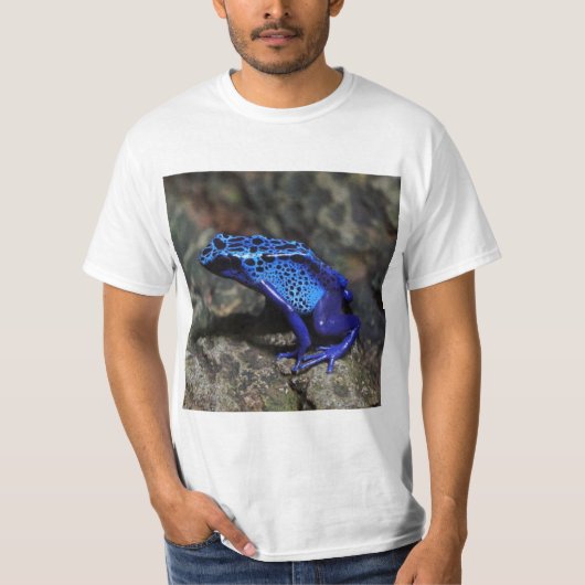 T-shirt Grenouille à tarte à poison bleu, grenouille bleue (Devant)