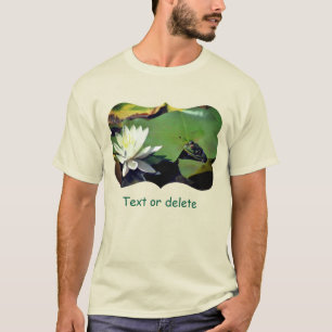 T-shirt Grenouille admirant la nature de nénuphar Lumière