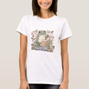 T-shirt Grenouille adorable lire un livre