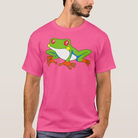 T-shirt Grenouille Arbre Rouge Aimer Grenouille Arbre Oeil (Devant)