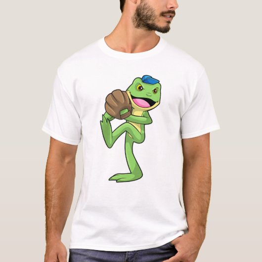 T-shirt Grenouille au baseball avec gants (Devant)
