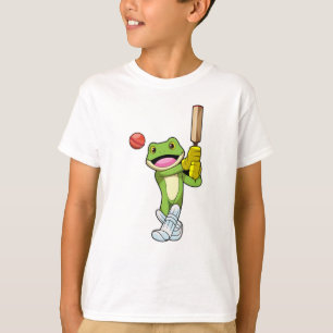 T-shirt Grenouille au cricket avec chauve-souris de cricke