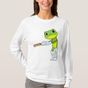 T-shirt Grenouille au cricket avec chauve-souris de cricke