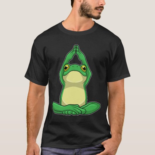 T-shirt Grenouille au yoga en jambe croisée (Devant)