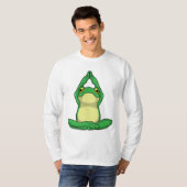 T-shirt Grenouille au yoga en jambe croisée (Devant entier)