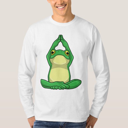 T-shirt Grenouille au yoga en jambe croisée (Devant)
