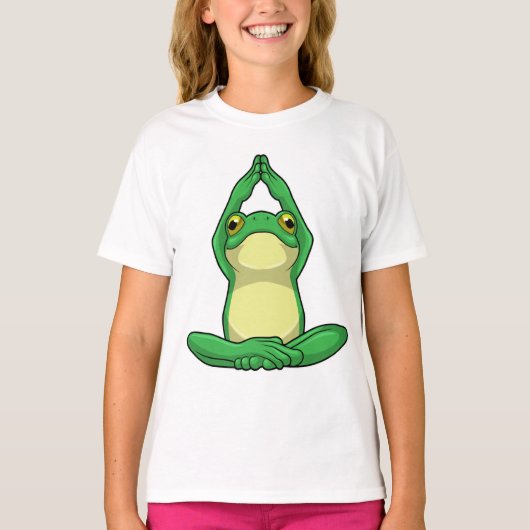 T-shirt Grenouille au yoga en jambe croisée (Devant)