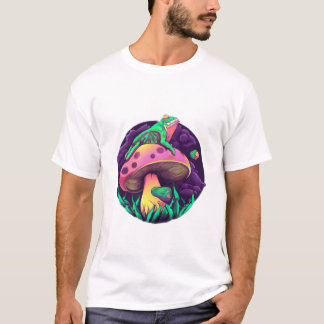 T-shirt Grenouille aux champignons Cute Essential