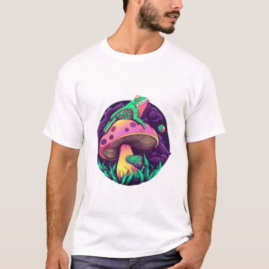 T-shirt Grenouille aux champignons Cute Essential (Devant)
