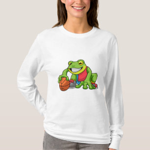 T-shirt Grenouille aux sports avec basket-ball