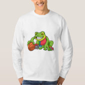T-shirt Grenouille aux sports avec basket-ball (Devant)