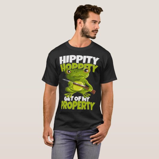 T-shirt Grenouille Avec Arme Hippity Hoppity Descendre De (Devant entier)