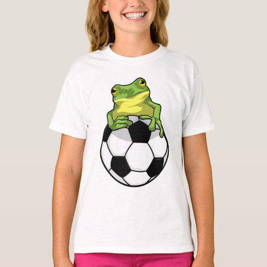 T-shirt Grenouille avec balle de football (Devant)