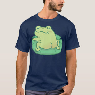 T-shirt Grenouille Avec Beurre Mélange Reposant Sur Lily P