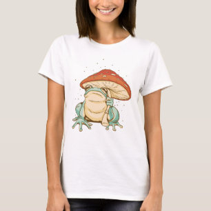 T-shirt Grenouille avec parapluie de champignons