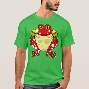 T-shirt Grenouille avec raquette de tennis de table